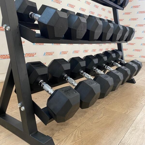Hex Rubber Coated Dumbbells - Image 7