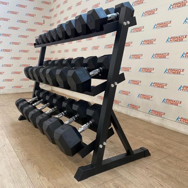 Hex Rubber Coated Dumbbells - Image 9