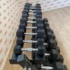Hex Rubber Coated Dumbbells