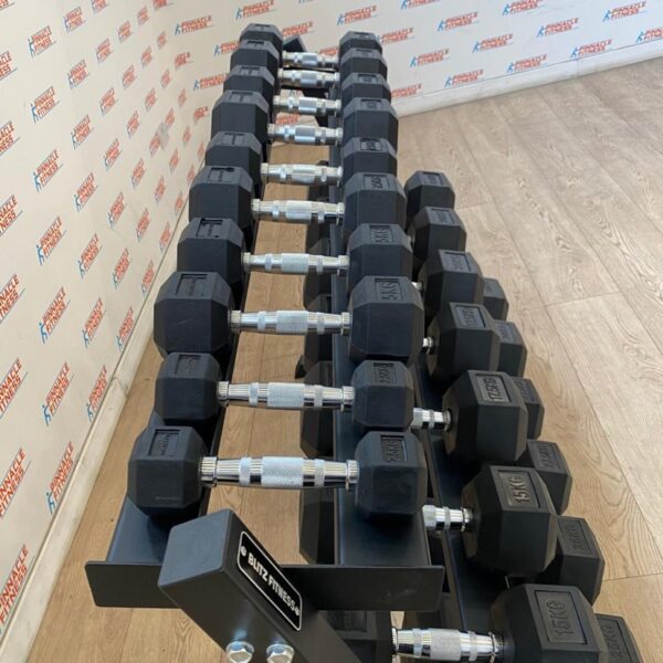 Hex Rubber Coated Dumbbells - Image 8