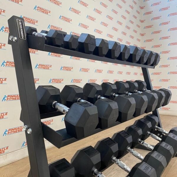 Hex Rubber Coated Dumbbells - Image 6
