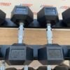 Hex Rubber Coated Dumbbells