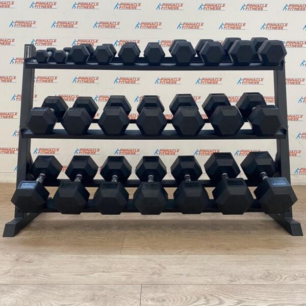 Hex Rubber Coated Dumbbells - Image 4
