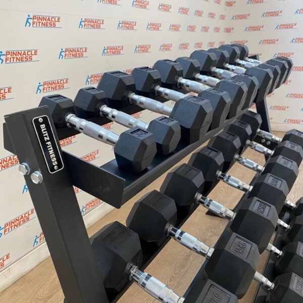 Hex Rubber Coated Dumbbells - Image 5