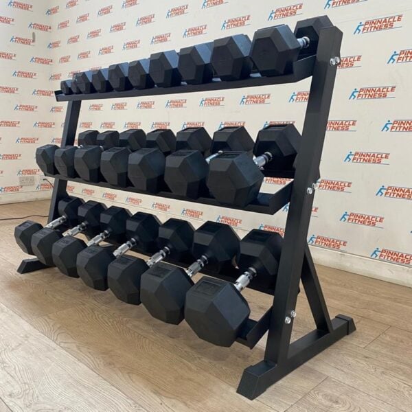 Hex Rubber Coated Dumbbells - Image 11