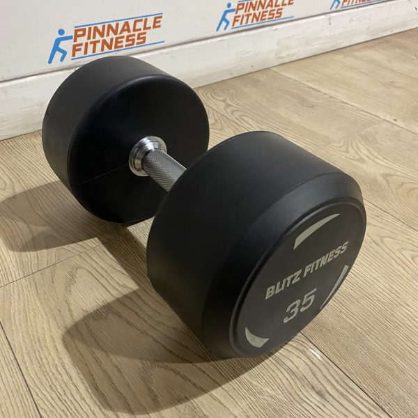 Round Rubber Dumbbells by Blitz Fitness - Image 2