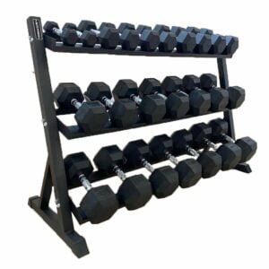 Hex Rubber Coated Dumbbells