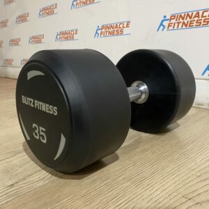 Round Rubber Dumbbells by Blitz Fitness