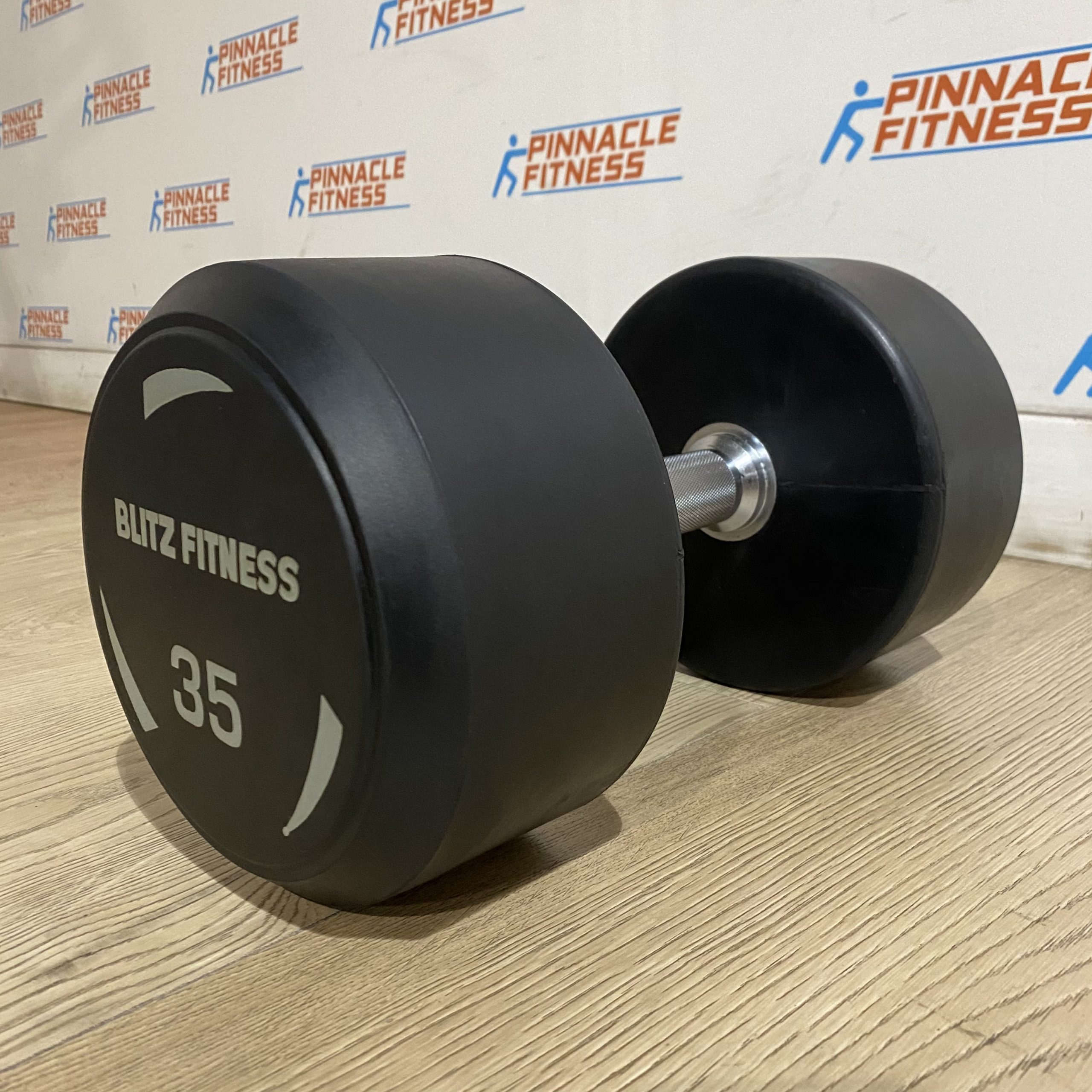 Round Rubber Dumbbells by Blitz Fitness Pinnacle Fitness