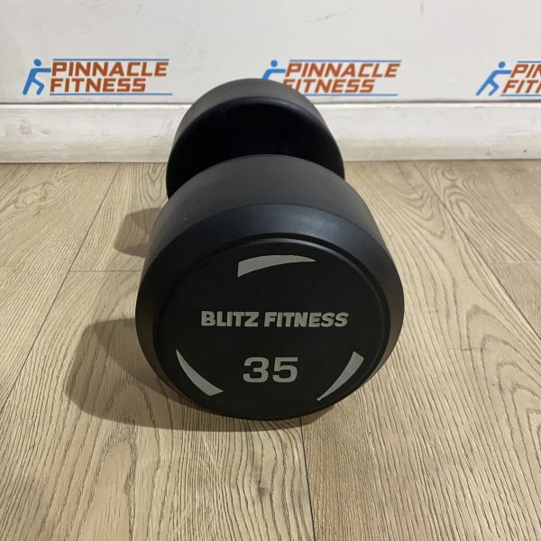 Round Rubber Dumbbells by Blitz Fitness - Image 3