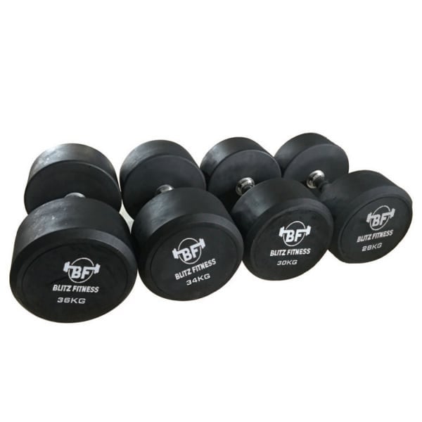 Blitz Fitness Pro-style rubber dumbbells