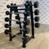 Fixed Rubber Barbells with Straight Handle