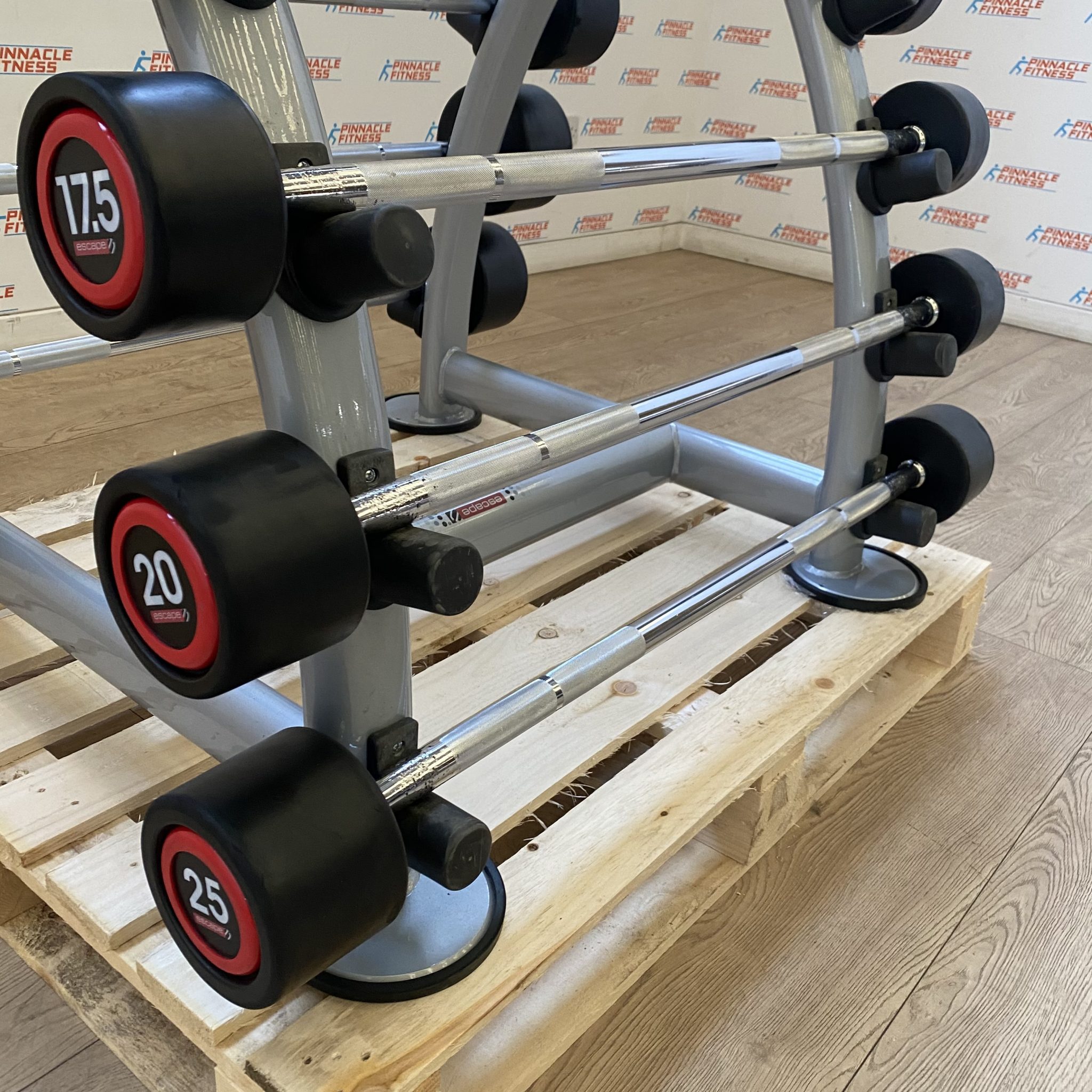 Escape Fitness Fixed Barbell Set with Rack Pinnacle Fitness
