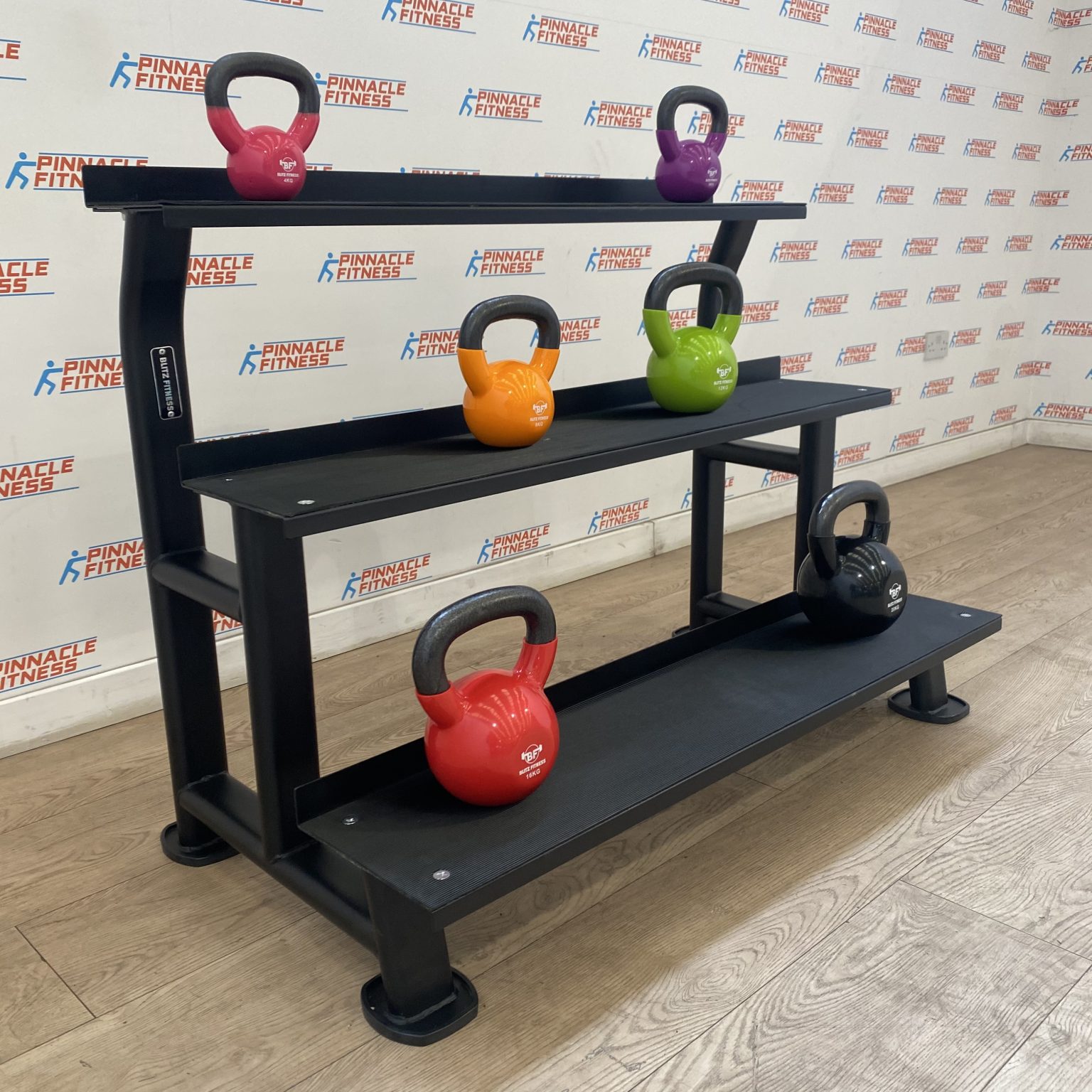 3 Tier Kettlebell Storage Rack by Blitz Fitness Pinnacle Fitness