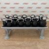 Jordan Fitness Chrome/Rubber Kettlebells and rack