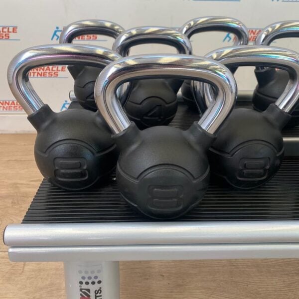 Jordan Fitness Chrome/Rubber Kettlebells and rack - Image 4