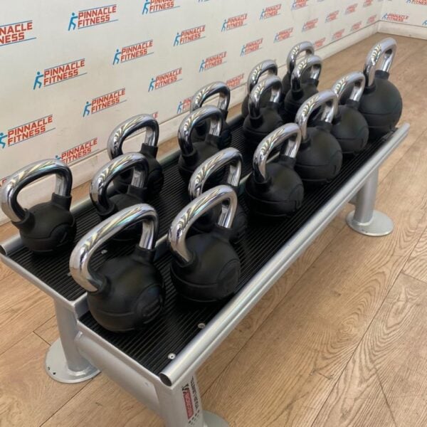 Jordan Fitness Chrome/Rubber Kettlebells and rack - Image 2