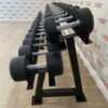 Premium Rubber Dumbbell Set 2.5kg - 40kg with Rack by Blitz Fitness