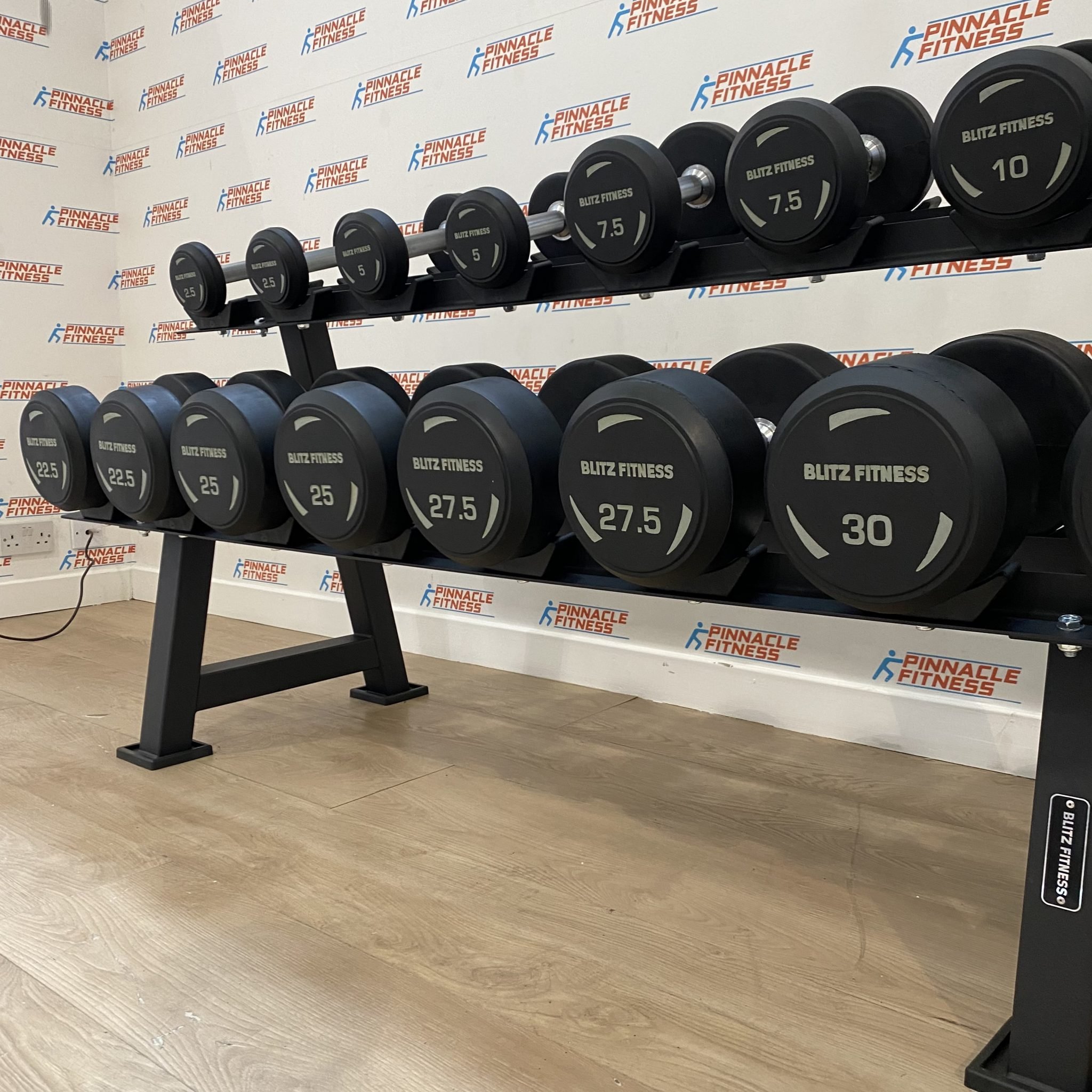 Dumbbell rack with 2 shelves incl. dumbbell set 90 KG