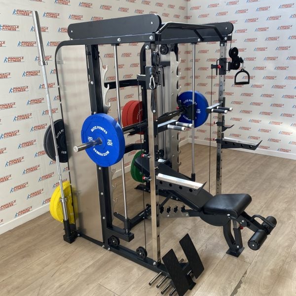 Functional Trainer / Multi Adjustable Bench / Olympic Bar and 150kg Bumper Plates Package - Image 3