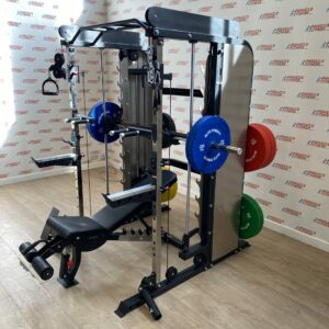 Functional Trainer / Multi Adjustable Bench / Olympic Bar and 150kg Bumper Plates Package