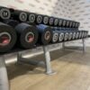 ESCAPE FITNESS URETHANE DUMBBELL SET (12kg TO 46KG) with Storage Racks