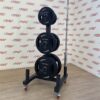 Portable Olympic Plate and Barbell Storage Tree