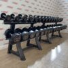 Pulse Fitness PU Dumbbell Set (2.5kg to 40kg) with Storage Racks