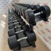 Pulse Fitness PU Dumbbell Set (2.5kg to 40kg) with Storage Racks