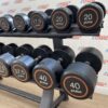 Pulse Fitness PU Dumbbell Set (2.5kg to 40kg) with Storage Racks