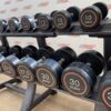 Pulse Fitness PU Dumbbell Set (2.5kg to 40kg) with Storage Racks