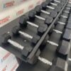 Hex Rubber Dumbbell Set (2.5kg to 40kg) with Rack