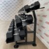 Hex Rubber Dumbbell Set (2.5kg to 50kg) with Rack