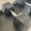 Hex Rubber Dumbbell Set (2.5kg to 40kg) with Rack