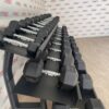 Hex Rubber Dumbbell Set (2.5kg to 40kg) with Rack