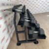 Hex Rubber Dumbbell Set (2.5kg to 40kg) with Rack