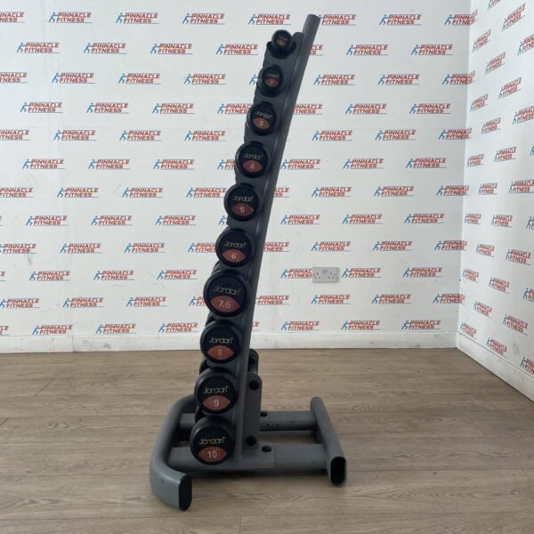 Jordan Urethane Dumbbell Set 1 - 10kg with Vertical Storage Rack - Image 9