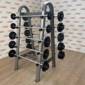 Jordan Fitness Fixed Rubber Barbell Set with Storage Rack