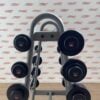 Jordan Fitness Fixed Rubber Barbell Set with Storage Rack