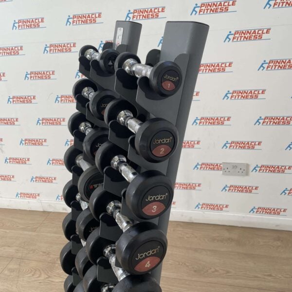 Jordan Urethane Dumbbell Set 1 - 10kg with Vertical Storage Rack - Image 4