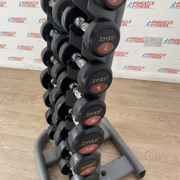 Jordan Urethane Dumbbell Set 1 - 10kg with Vertical Storage Rack - Image 5