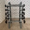 Jordan Fitness Fixed Rubber Barbell Set with Storage Rack