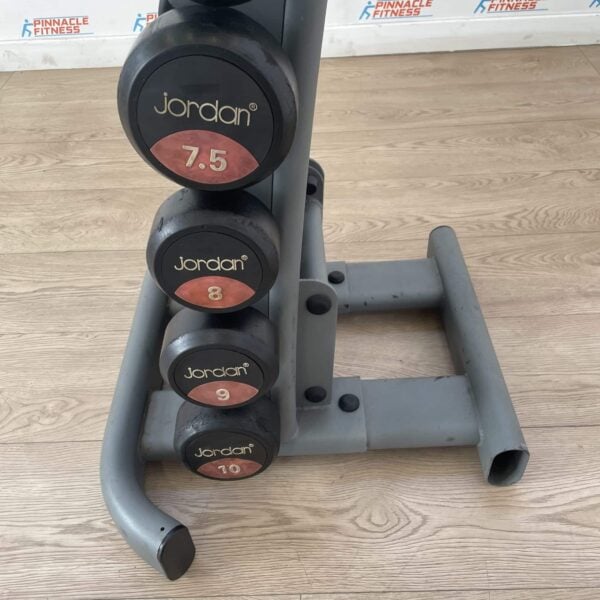Jordan Urethane Dumbbell Set 1 - 10kg with Vertical Storage Rack - Image 8