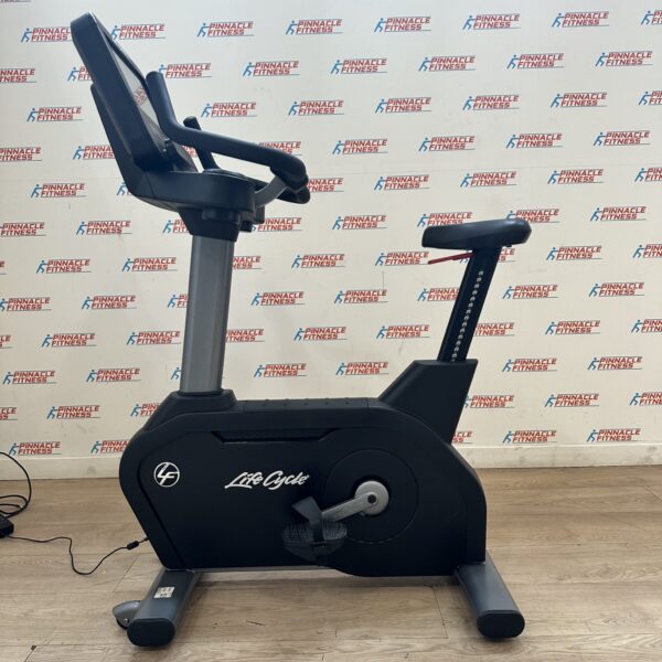 Life Fitness Integrity Series Upright Bike with Deluxe Base and Discover SE3 HD Console - Image 2