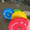 150kg Premium Coloured Bumper Plate Set by Blitz Fitness