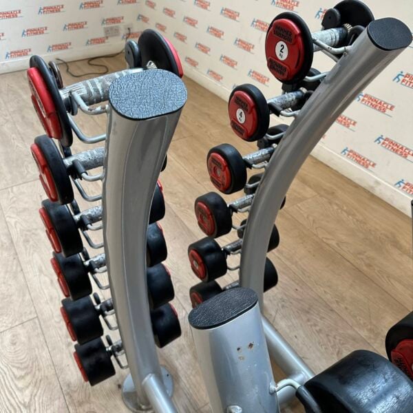 Hammer Strength PU Dumbbell Set 2kg to 20kg with Escape Fitness Storage Rack - Image 11