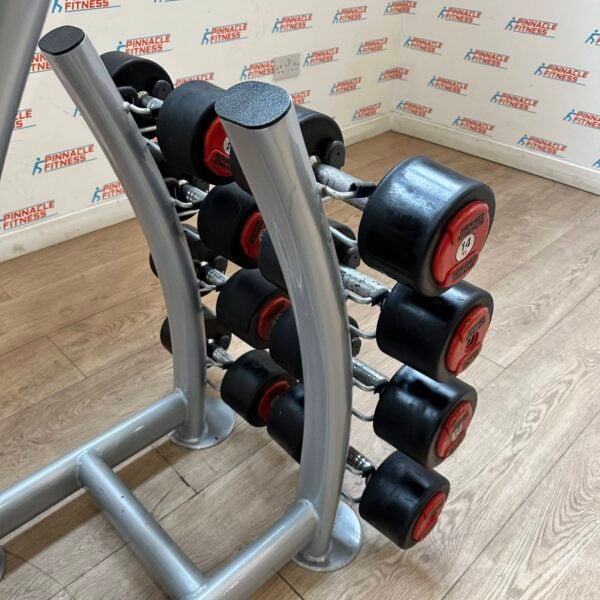Hammer Strength PU Dumbbell Set 2kg to 20kg with Escape Fitness Storage Rack - Image 10