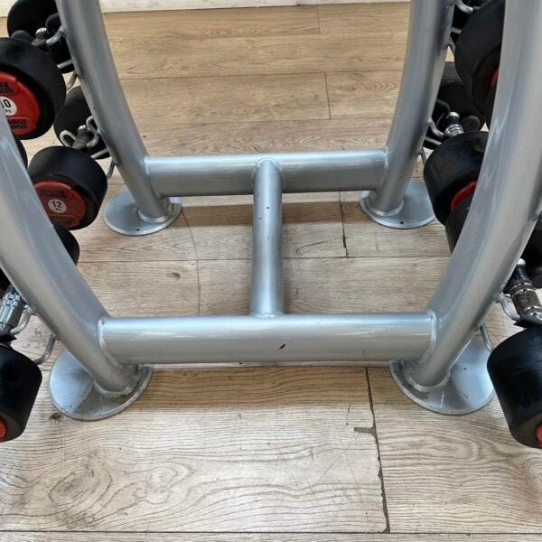 Hammer Strength PU Dumbbell Set 2kg to 20kg with Escape Fitness Storage Rack - Image 8
