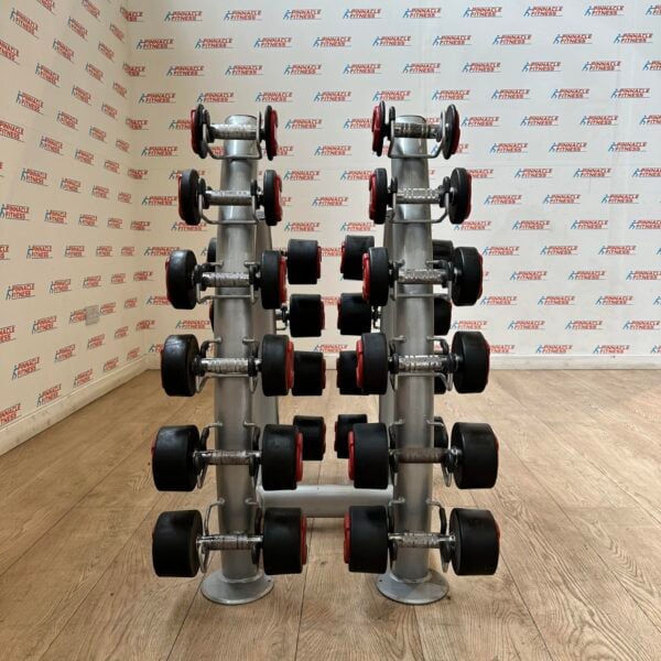 Hammer Strength PU Dumbbell Set 2kg to 20kg with Escape Fitness Storage Rack - Image 4