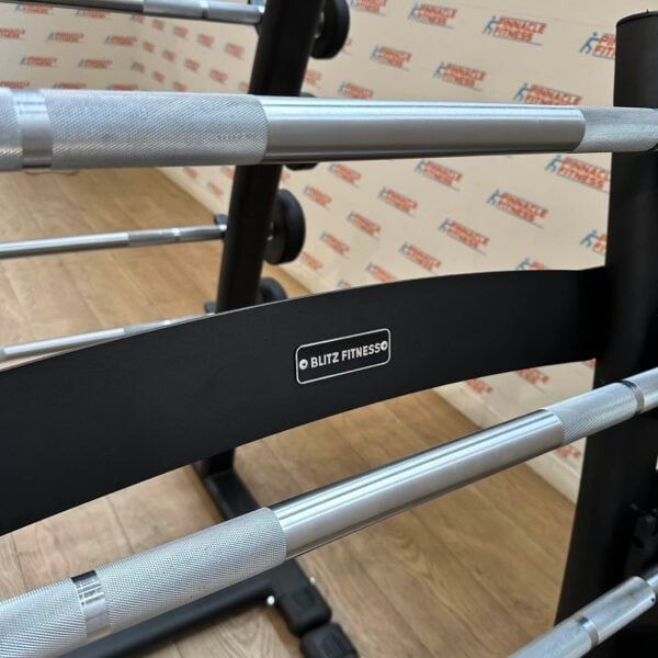Fixed Rubber Barbells with Straight Handle Full Set 10kg to 50kg with 2 Storage Racks - Image 8